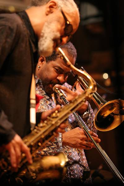 Sonny Rollins and Clifton Anderson with "Sonny Rollins Quintet" at the Victoria Hall, Geneva, Switzerland, May 2006