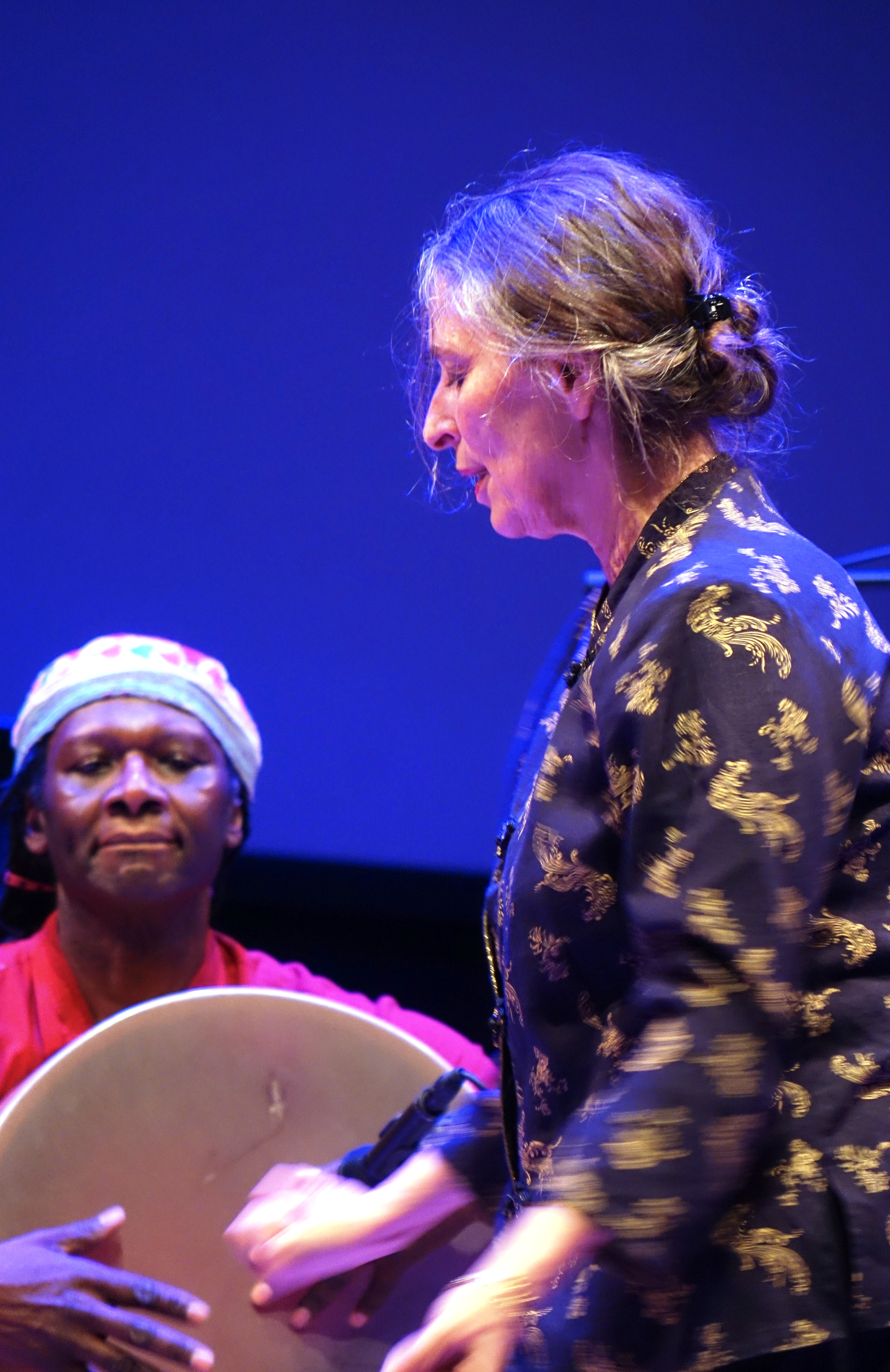 Hamid Drake and Patricia Nicholson at Roulette, Brooklyn in May 2018