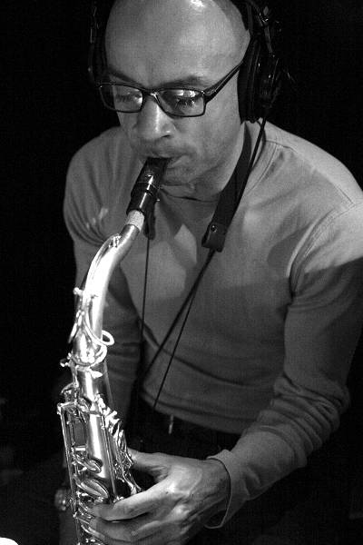 Ernie Odoom During the Recording of the CD of the Group "Lebocal" at Studio de la Buissonne, Avignon, France, March 2006
