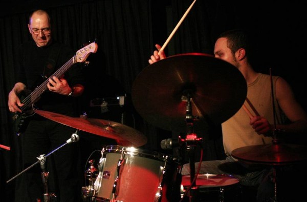 Jean-Ppierre Schaller and Cyril Regamey with "Stefano Saccon 4tet - Stratic" at the Caves Du Bon-Sejour, Versoix, Geneva, Switze