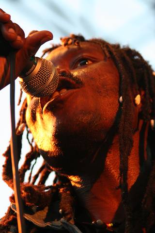 Koumba Tosh at the Open Sky Festival, Hermance, Geneva, Switzerland,2005