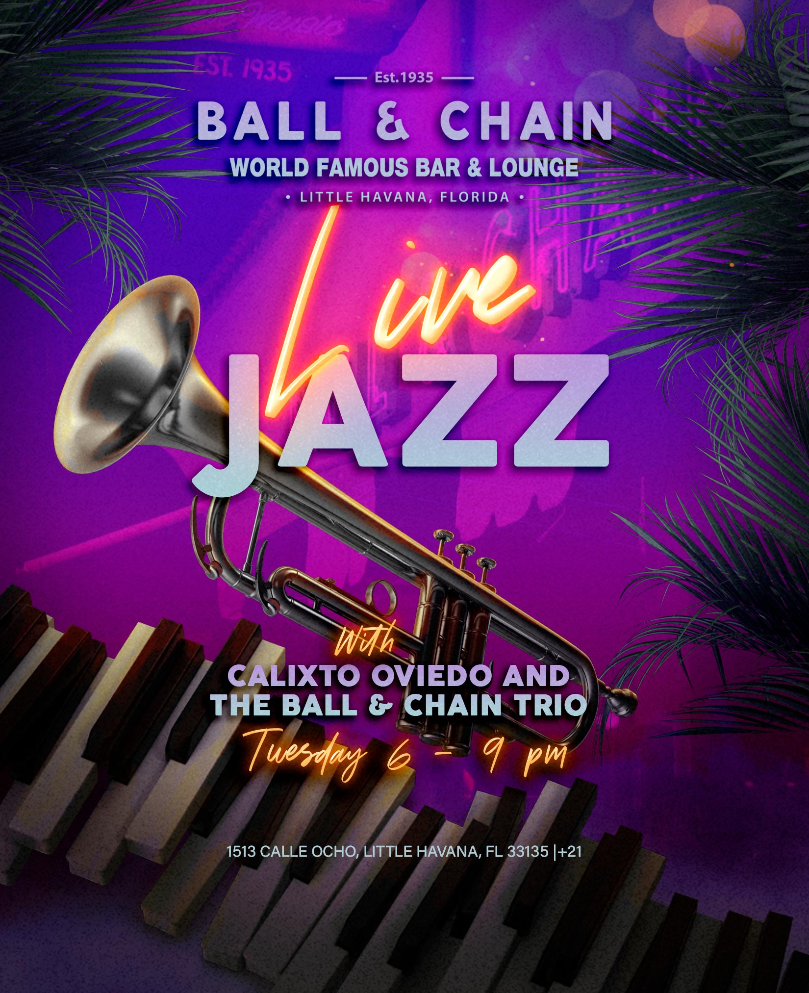 Free Live Jazz At The World Famous Ball & Chain Featuring Calixto Oviedo — jazz photo by Zack Bush | All About Jazz