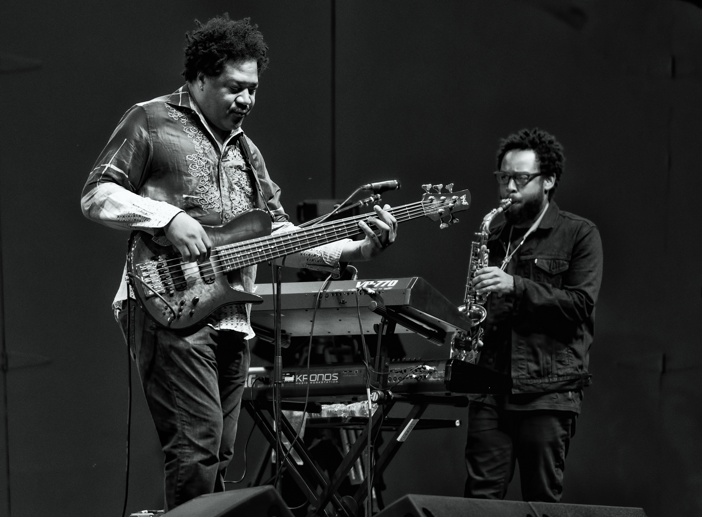 James Genus and Terrace Martin with Herbie Hancock at the Monterey Jazz Festival