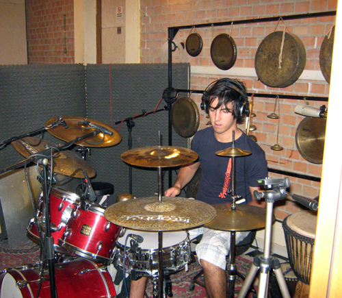 On Claudio's Drum Set