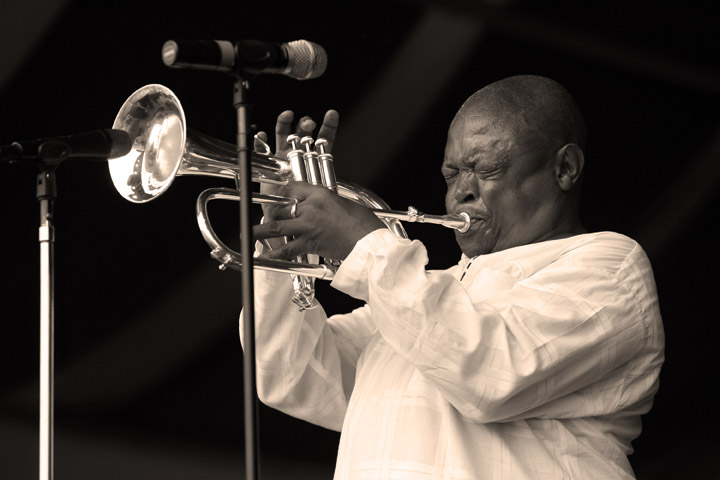 Hugh Masekela at the New Orleans Jazz and Heritage Festival 2006