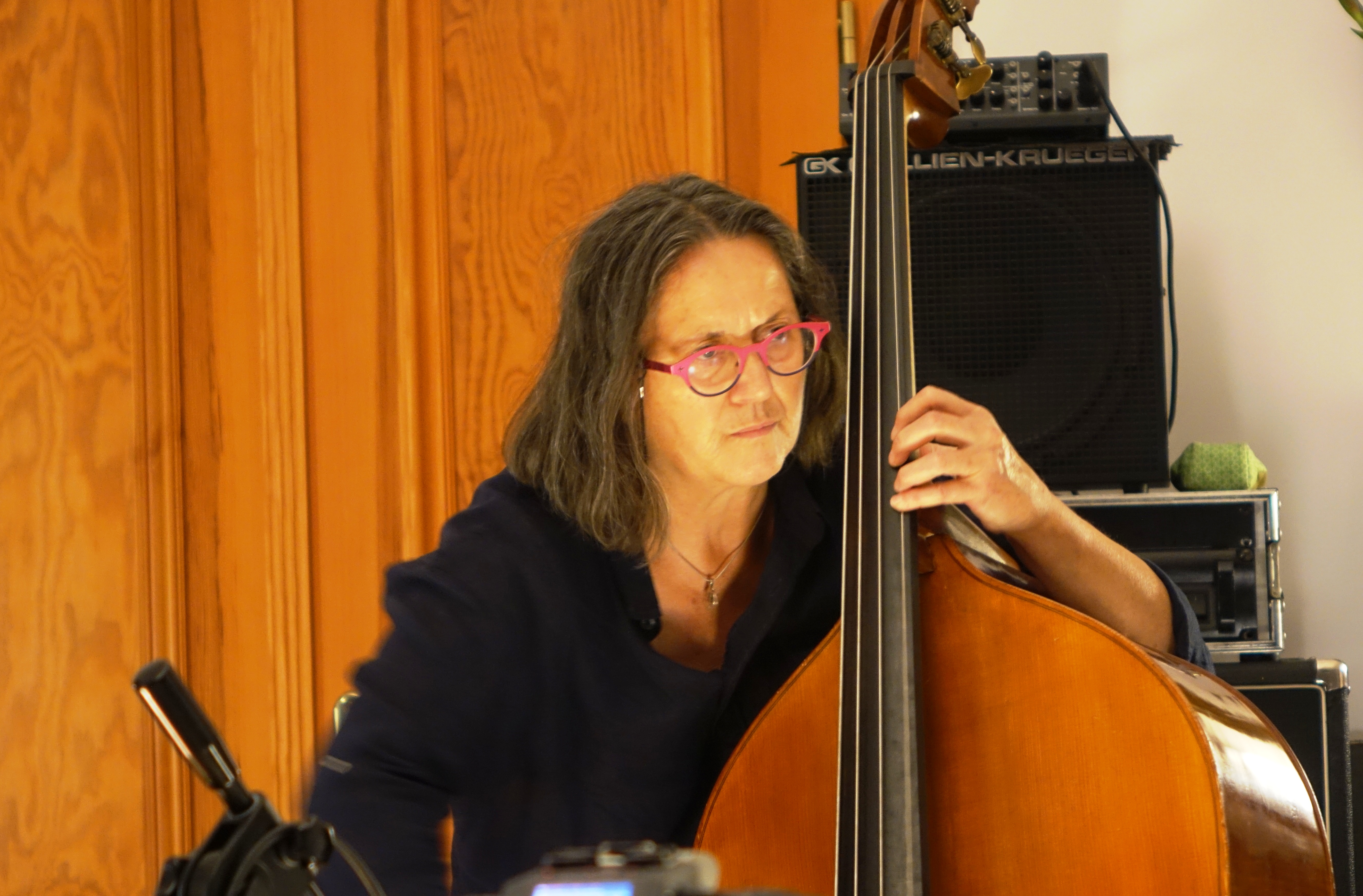 Joëlle Léandre in Wlen, Poland in September 2018