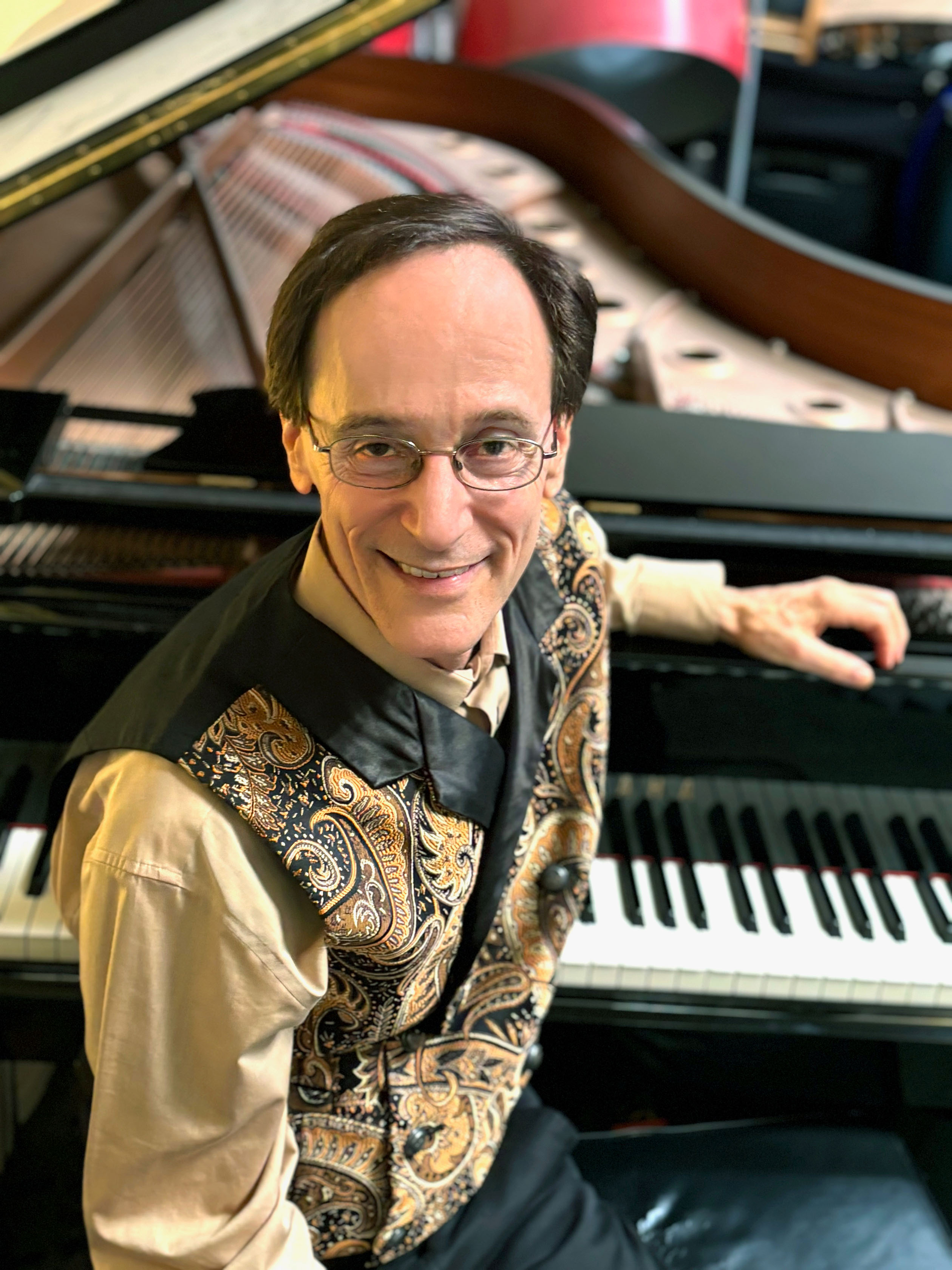 Michael Smolens at his Piano