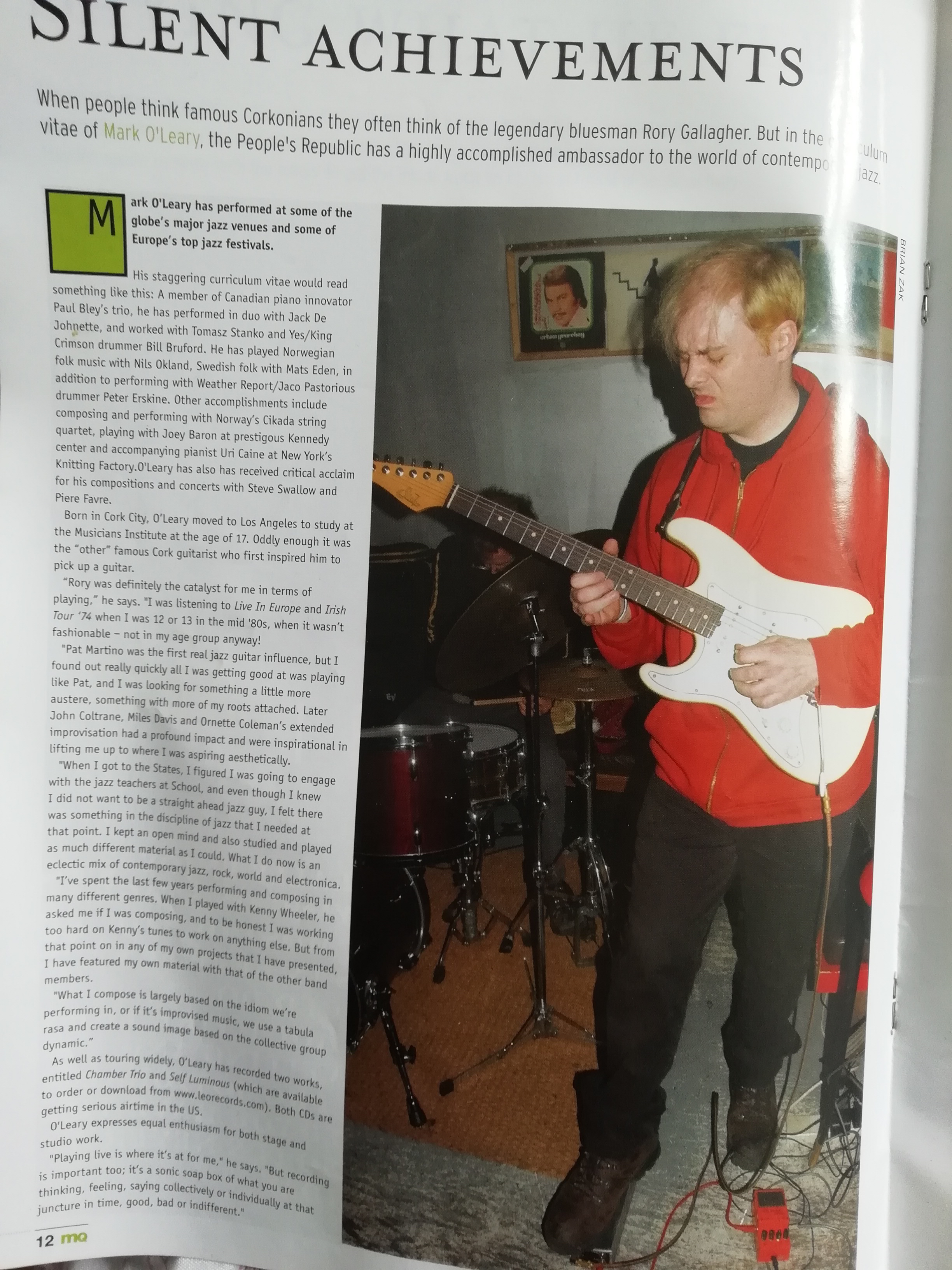 Mark O'Leary Silent achievements IMRO magazine