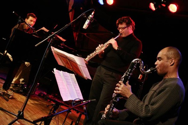 Yannick Delez, Stefano Saccon and Philippe Ehinger with the "Yannick Delez Trio" at the Sud Des Alpes, Amr, Geneva, Switzerland,