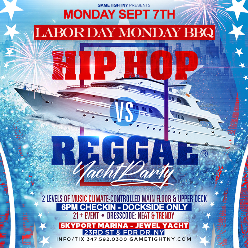 Labor Day Monday Bbq Hip Hop Vs Reggae Dockside Yacht Party At Jewel Yacht