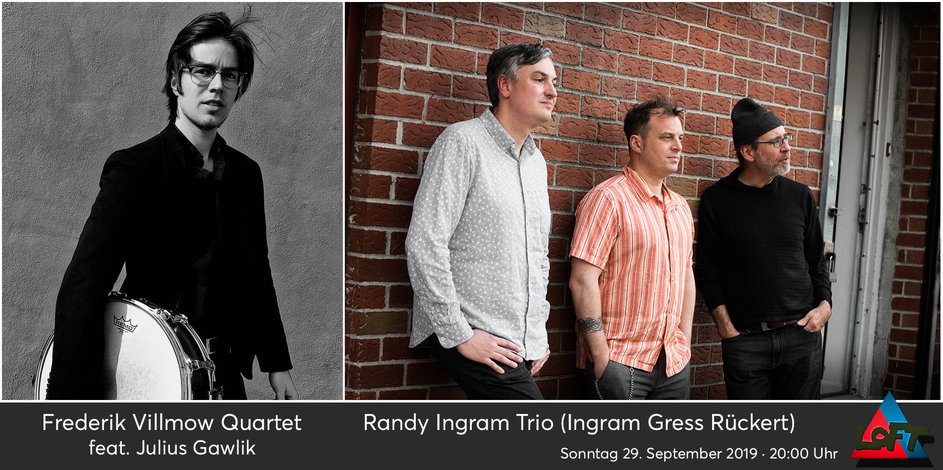 Doppelkonzert: Frederik Villmow Quartet Feat. Julius Gawlik // Randy Ingram Trio feat. Drew Gress & Jochen Rueckert