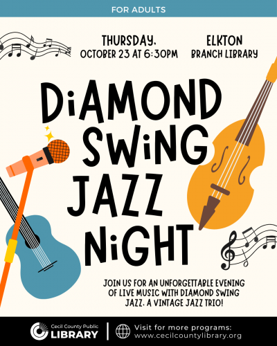 Cool Jazz In Cecil County Maryland !  at Cecil County Public Library - Elkton Branch