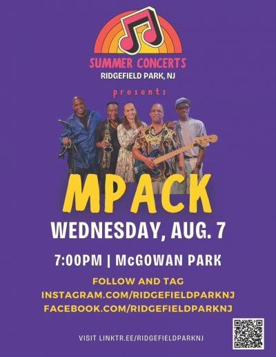 Mpack In Concert at Mcgowan Park - event poster Mpack In Concert at Mcgowan Park