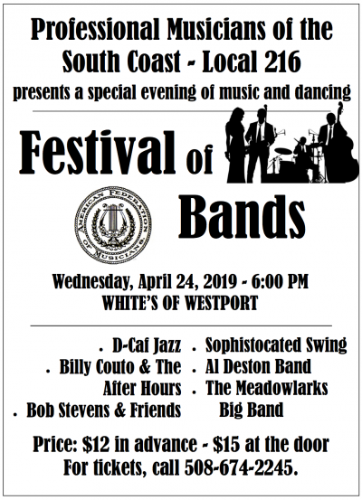 Festival Of Bands (with Dinner & Dancing) at White's Of Westport
