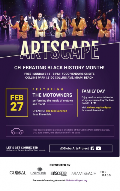 The Motowners In Collins Park Sunday Free! at Artscape Concert Series at Collins Park - event poster The Motowners In Collins Park Sunday Free! at Artscape Concert Series at Collins Park