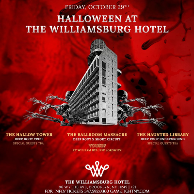 The Williamsburg Hotel Halloween Friday Party 2021 at The Williamsburg Hotel - event poster The Williamsburg Hotel Halloween Friday Party 2021 at The Williamsburg Hotel