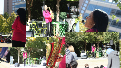 Joyce Spencer at Fall Fashion Fest at Old Town Lewisville