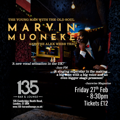 Marvin Muoneke Quartet at 135 Bar & Lounge - event poster Marvin Muoneke Quartet at 135 Bar & Lounge