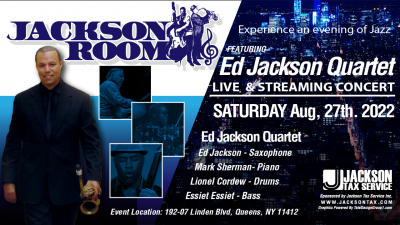 Ed Jackson Quartet at Jackson Room - event poster Ed Jackson Quartet at Jackson Room