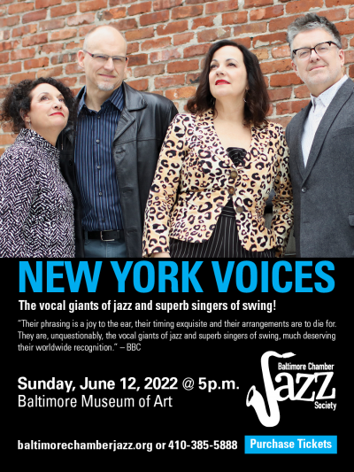 Baltimore Chamber Jazz Society Presents New York Voices at The Baltimore Museum Of Art