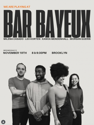 Milena Casado Quartet at Bar Bayeux - event poster Milena Casado Quartet at Bar Bayeux