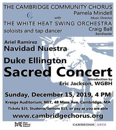 Duke Ellington Sacred Concert: Cambridge Community Chorus at Kresge Auditorium