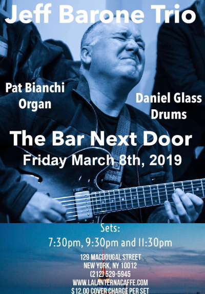 Jeff Barone Trio at Bar Next Door