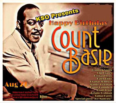 Count Basie Birthday Celebration At The Ozark Theatre at Ozark Theatre - event poster Count Basie Birthday Celebration At The Ozark Theatre at Ozark Theatre