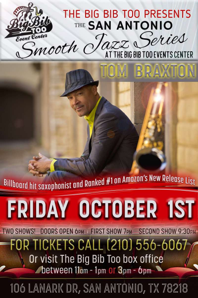 Smooth Jazz Series at The Big Bib Too Event Center - event poster Smooth Jazz Series at The Big Bib Too Event Center