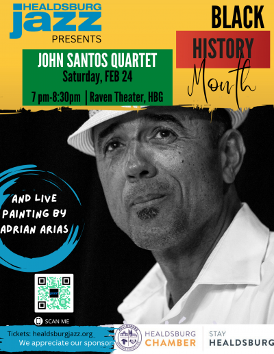 Bhm: John Santos With Live Painting By Adrian Arias at Raven Performing Arts Theater - event poster Bhm: John Santos With Live Painting By Adrian Arias at Raven Performing Arts Theater