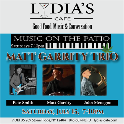 Matt Garrity Trio at Live At Lydia's at Lydia's Cafe - event poster Matt Garrity Trio at Live At Lydia's at Lydia's Cafe