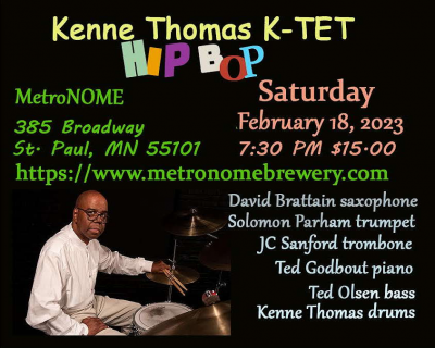Kenne Thomas K-tet at MetroNOME Brewery - event poster Kenne Thomas K-tet at MetroNOME Brewery
