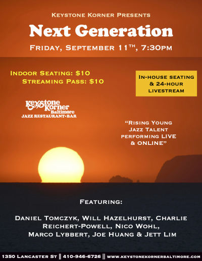 Next Generation: Rising Young Jazz Talent at Keystone Korner Baltimore