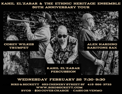 Kahil El'Zabar And The Ethnic Heritage Ensemble 50th Anniversary at Bird & Beckett Books & Records