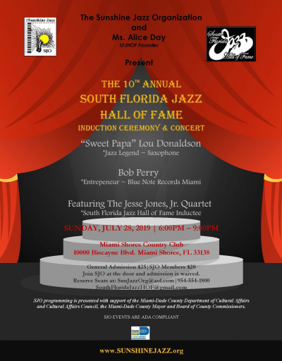 The 10th Annual South Florida Jazz Hall Of Fame Induction Ceremony & Concert at Miami Shores Country Club