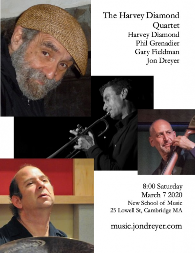 Harvey Diamond Quartet With Grenadier, Dreyer, Fieldman at New School Of Music