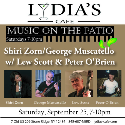 Shiri Zorn/george Muscatello W/ Lew Scott & Peter O’brien at Music On The Patio at Lydia's Cafe