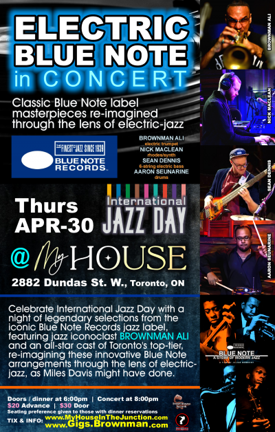 Electric Blue Note Concert -- An International Jazz Day Event! at My House