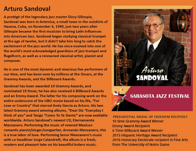 Arturo Sandoval Band, La Lucha & Friends at Nathan Benderson Park