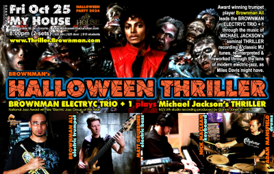 Halloween Thriller (toronto, West) - Mj As Electric-jazz, 8pm, $20 Adv at My House