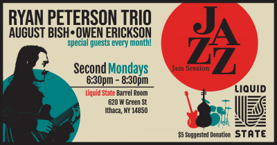 Ryan Peterson Trio (jam Session) at Liquid State Brewing Company - event poster Ryan Peterson Trio (jam Session) at Liquid State Brewing Company