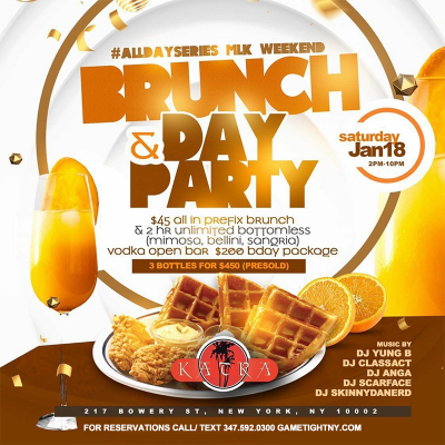 Katra Lounge Saturday Mlk Weekend Brunch & Day Party at Katra Lounge