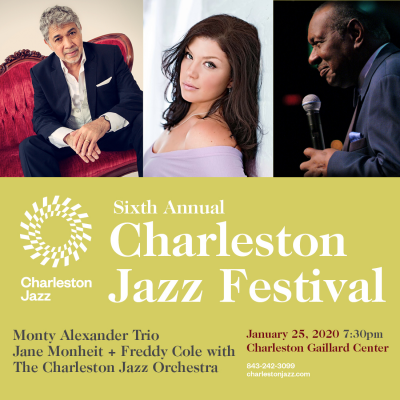 Jane Monheit + Freddy Cole With The Charleston Jazz Orchestra (opening Act: Monty Alexander Trio) at Charleston Jazz Festival at Gaillard Municipal Aud.