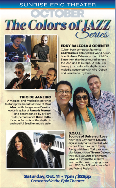 Sunrise Epic Theater & Superb Artists Present The Colors Of Jazz at Sunrise Lakes Phase 4 Recreation District