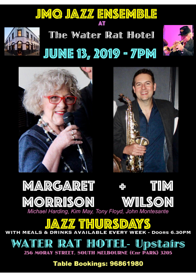 Margaret Morrison Features With JMQ Jazz Ensemble at The Water Rat Hotel