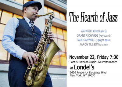 Wataru Uchida Quartet at Londel's Supper Club - event poster Wataru Uchida Quartet at Londel's Supper Club