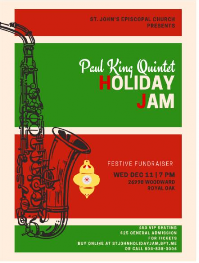 Paul King Quintet Holiday Jam at St. John's Episcopal Church