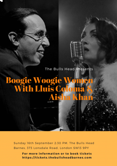 Boogie Woogie Women With Aisha Khan & Lluis Coloma at Bulls Head Jazz Club