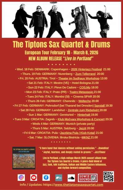 The Tiptons Saxophone Quartet & Drums at Zum Tellerrand