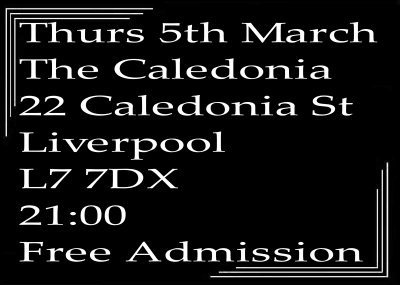 Jazz In Liverpool - Speakeasy Bootleg Band At The Caledonia Thurs 5th March at The Caledonia